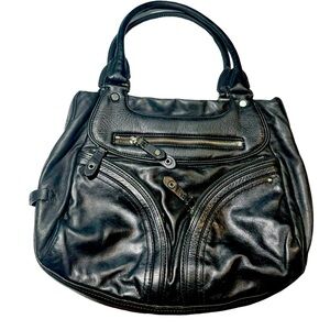 Cole Haan Black Leather Hobo Shoulder Bag